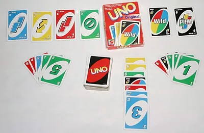 Cards from the game of Uno.